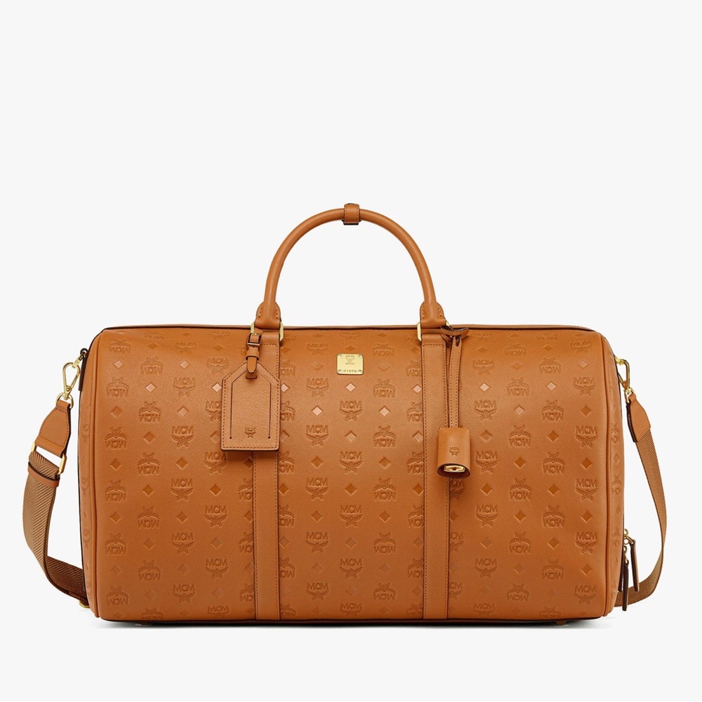 MCM Ottomar Weekender in Embossed Monogram Leather